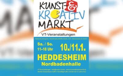 Wir sind auf dem bunten Kunst- und Kreativmarkt Heddesheim 2026