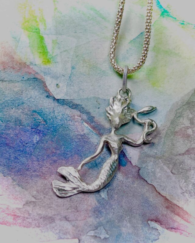 Meerjungfrau  mit Schlange- morgen kommt die nächste#mermaid #meerjungfrau#silver#mare#weidenthaler